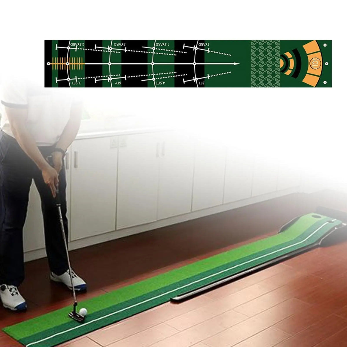 Golf Putting Mat Gift for Golfer Golfing Accessory Lightweight Portable Improve Putting Accuracy Training Aid for Park Lawn Home