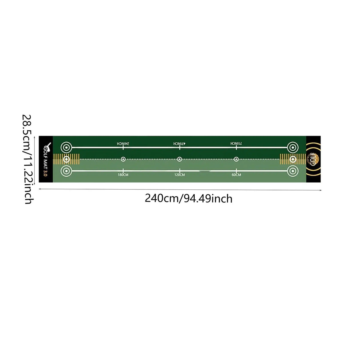 Golf Putting Mat Gift for Golfer Golfing Accessory Lightweight Portable Improve Putting Accuracy Training Aid for Park Lawn Home