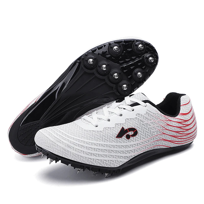 Men Track Field Shoes Women Spikes Sneakers Athlete Running Training Lightweight Racing Match Spike Sport Shoes Plus Size 36-45