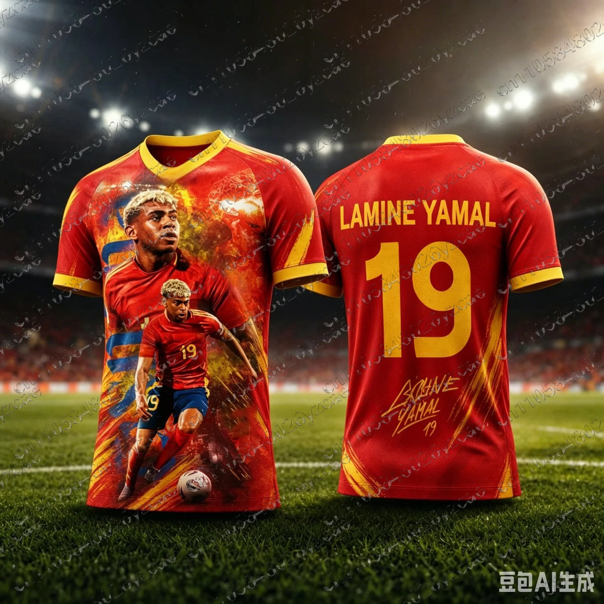 New YAMAL  Football Jersey Spanish Fan Gifts Training Top Summer Sports Men's T-Shirt Children's Clothing Jersey