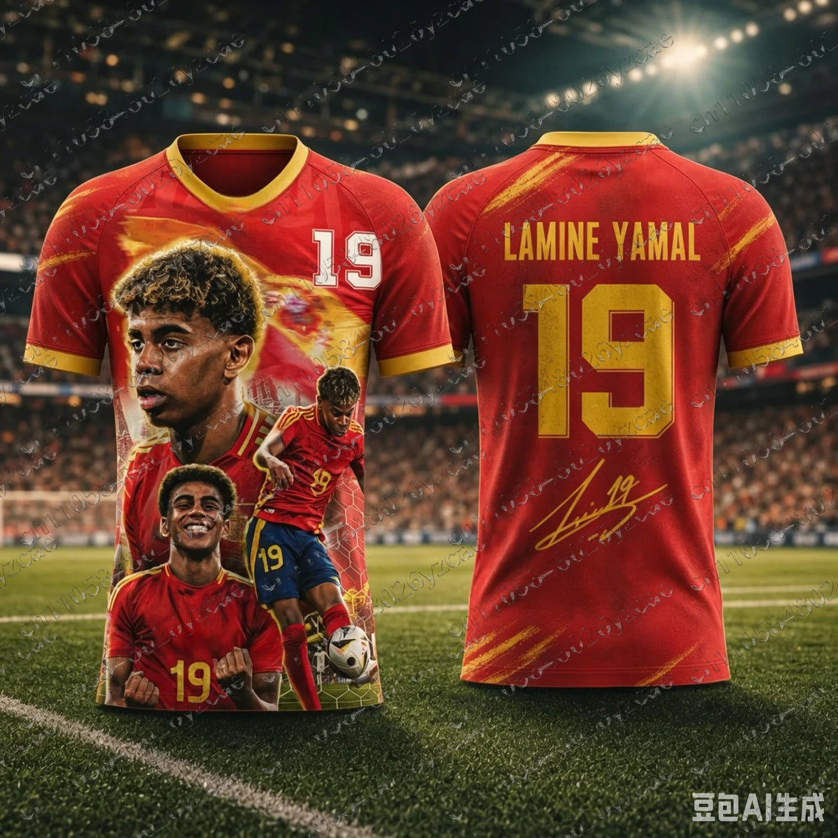 New YAMAL  Football Jersey Spanish Fan Gifts Training Top Summer Sports Men's T-Shirt Children's Clothing Jersey