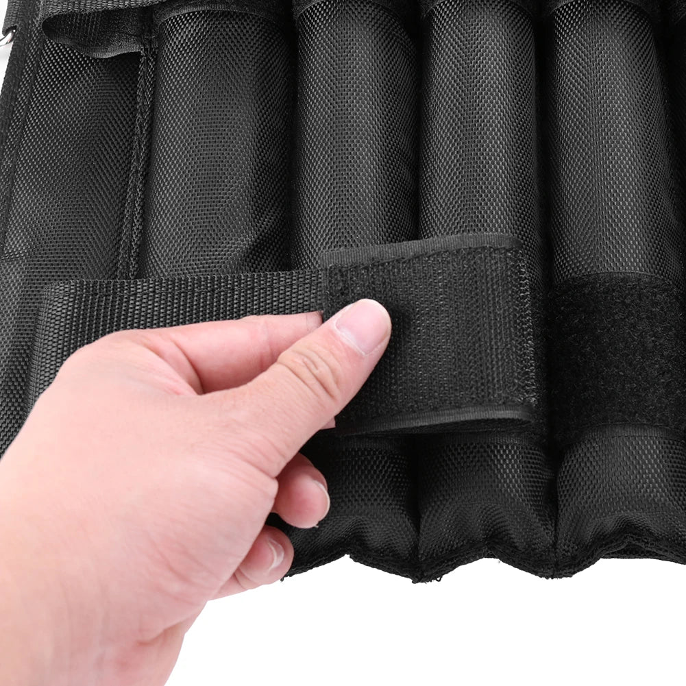 1 - 110LBS Adjustable Weighted Vest Running Loading Weighted Vest Training Workout Fitness Adjustable Waistcoat Jacket Man Women