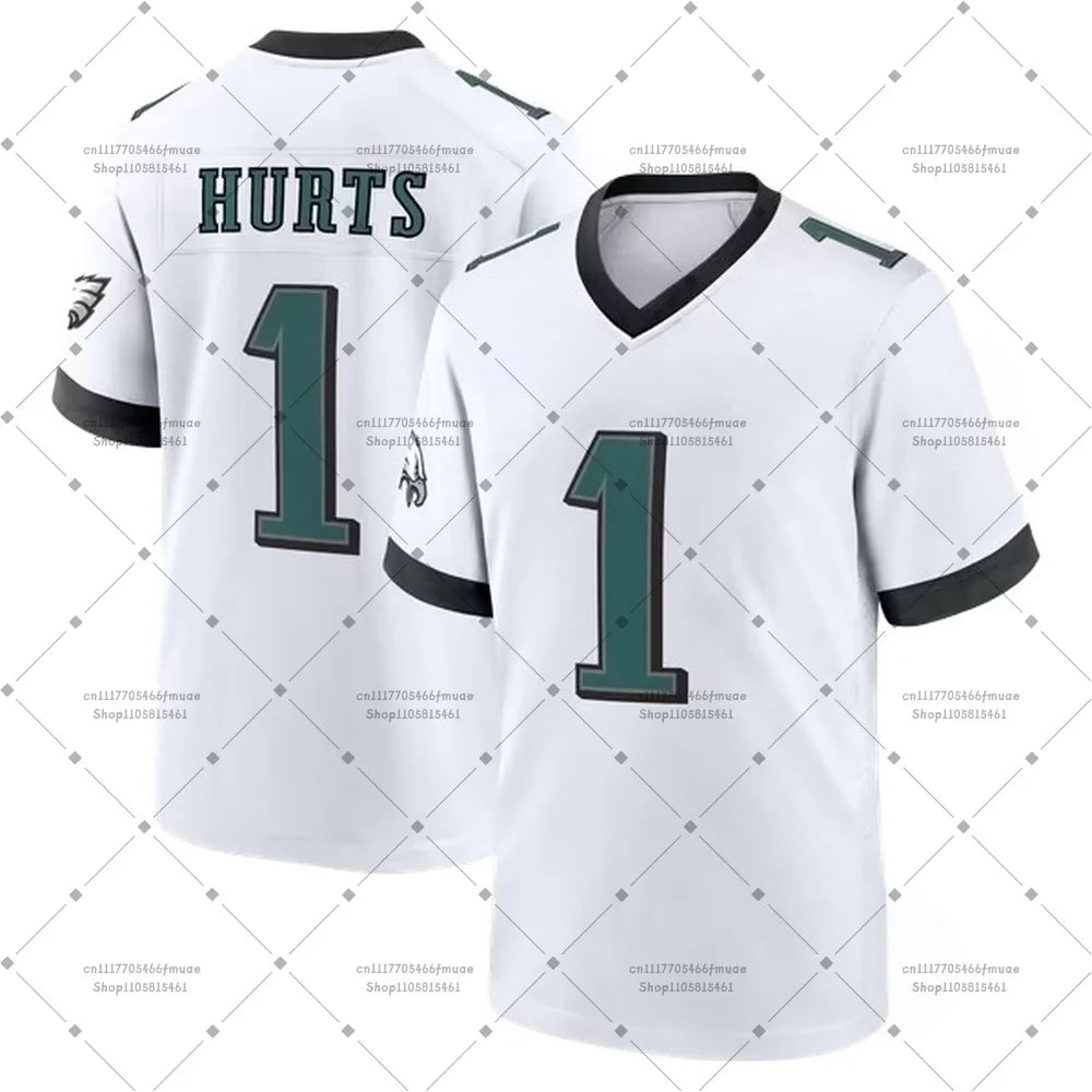 2026 Philadelphia Jalen Hurts #1 Eagles American Football Jersey Men Women Short Sleeve Mesh Breathable Quick-dry Fans T-shirt
