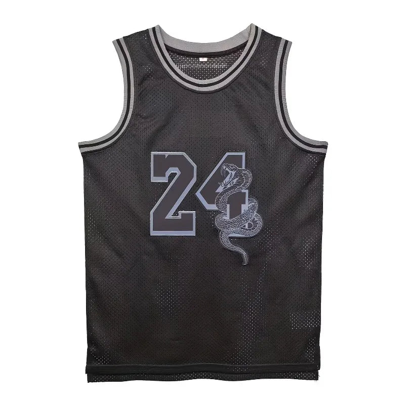 Men's Los Angeles No. 24 Basketball Jersey, Men's Stylish Black Mamba Sports Vest