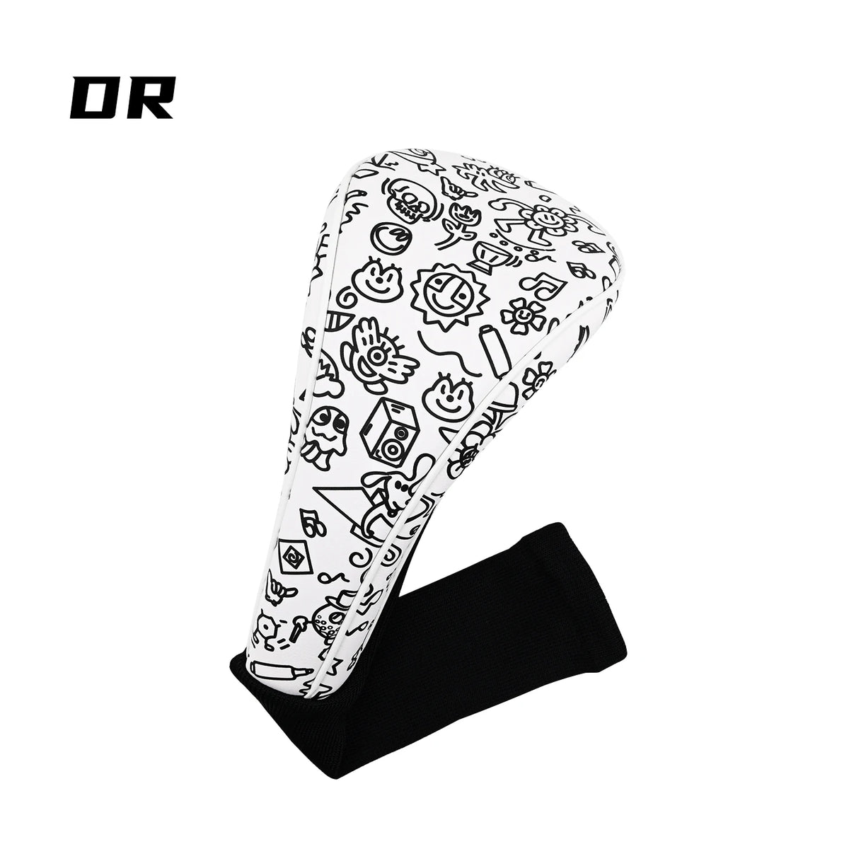 Golf Headcover Graffiti PU Leather for Driver Fairway Wood Head Cover Waterproof Durable Universal Fit Golf Club Head Protectors