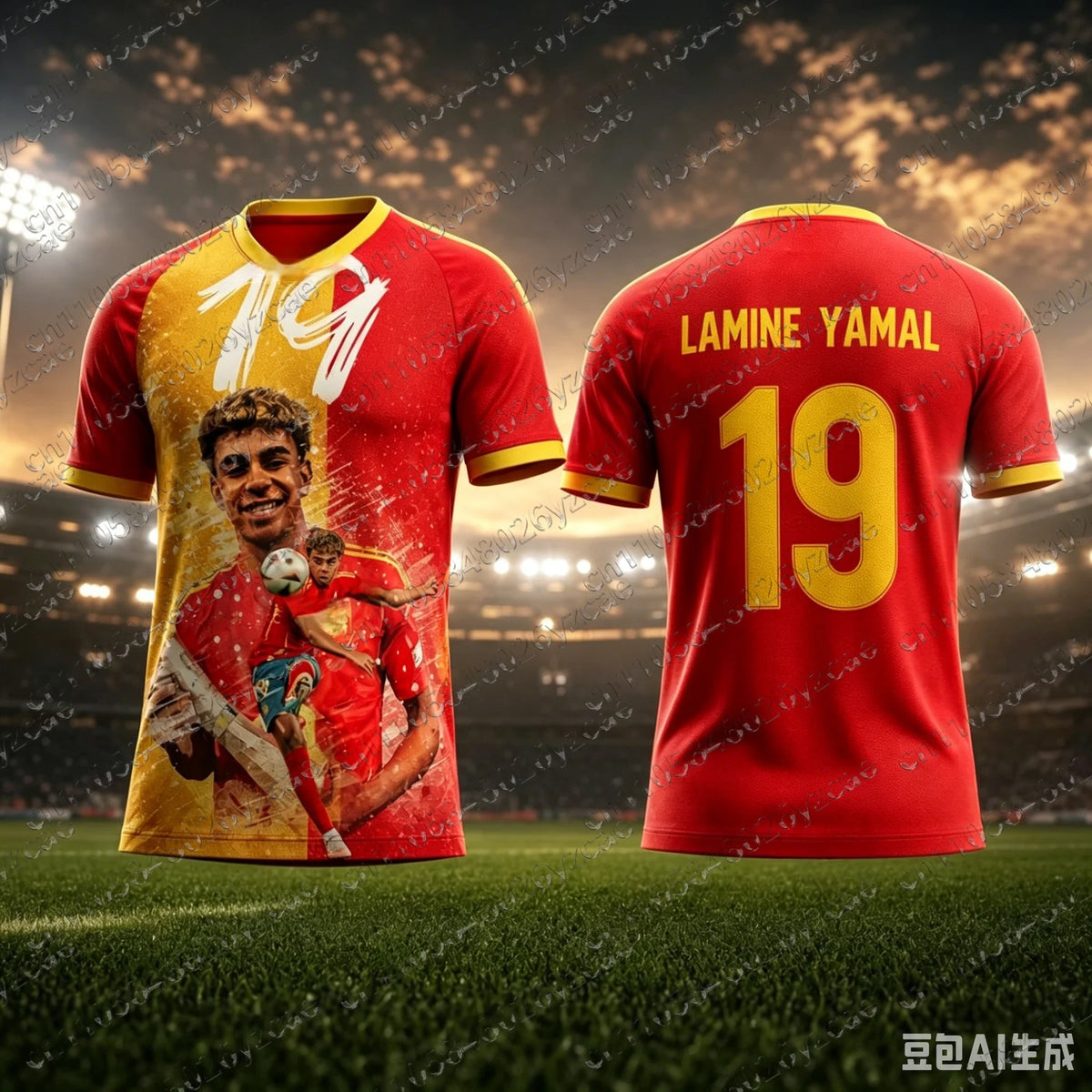 New YAMAL  Football Jersey Spanish Fan Gifts Training Top Summer Sports Men's T-Shirt Children's Clothing Jersey