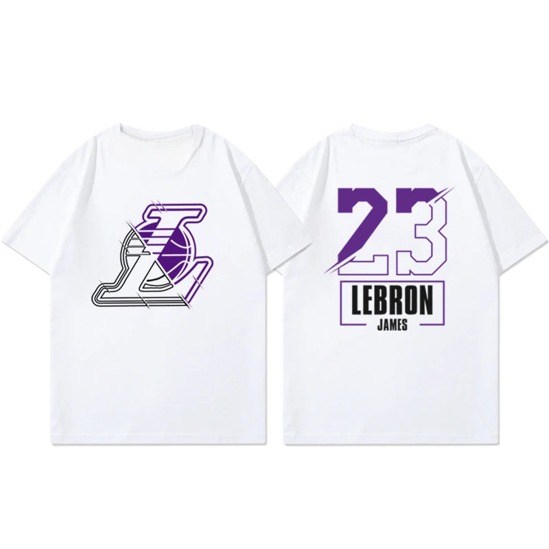 Luka Doncic 77 Laker T-Shirt for Men Women, Basketball Jersey Graphic Tee, Oversized Cotton Summer Short Sleeve Top Streetwear