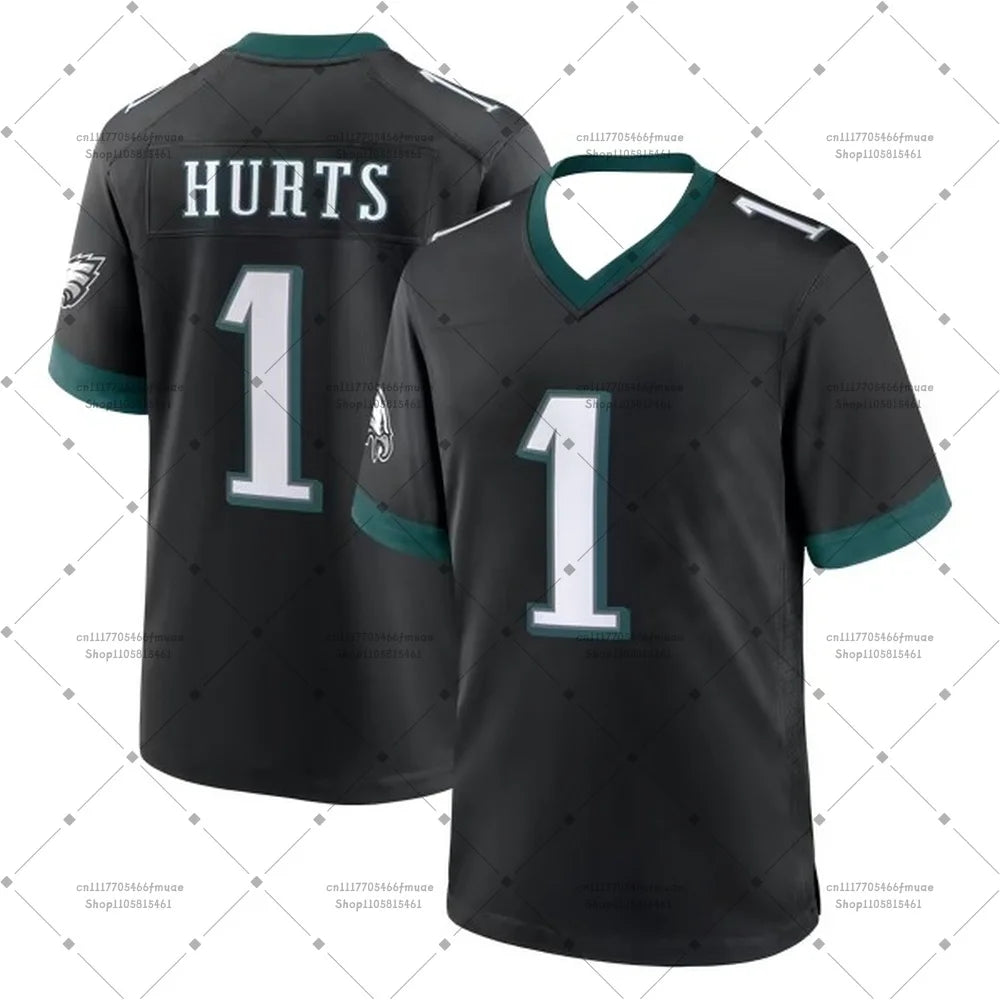 2026 Philadelphia Jalen Hurts #1 Eagles American Football Jersey Men Women Short Sleeve Mesh Breathable Quick-dry Fans T-shirt