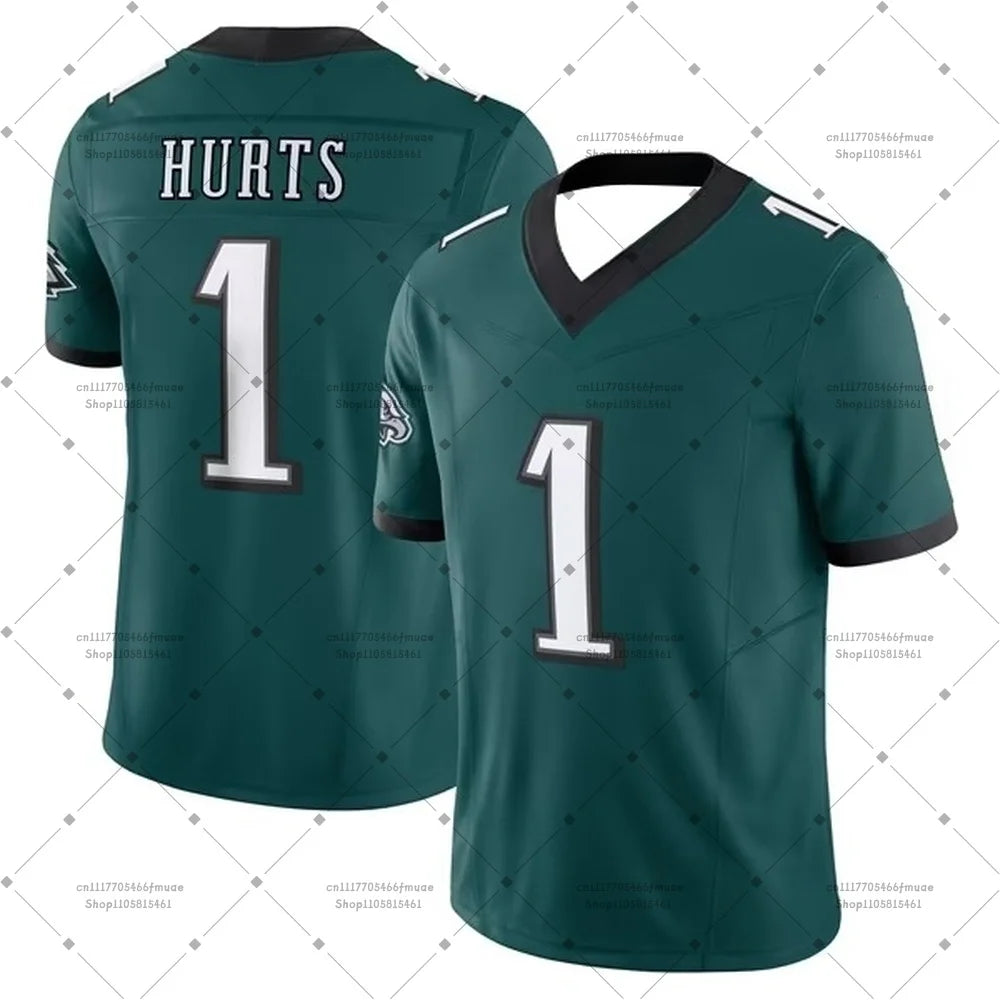 2026 Philadelphia Jalen Hurts #1 Eagles American Football Jersey Men Women Short Sleeve Mesh Breathable Quick-dry Fans T-shirt