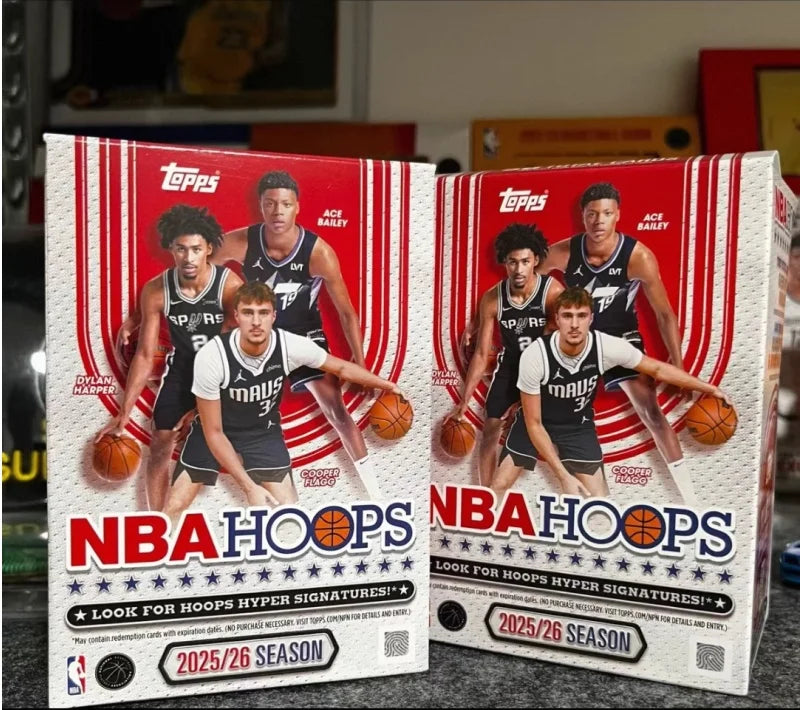 In Stock Original 2025/26 Topps Hoops NBA Basketball Series Value Edition Collectible Trading Card Collection Surprise Toy Cards