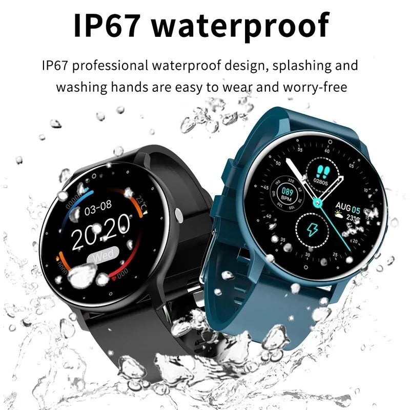LIGE Smart Watch Women Men Full Touch Screen Bluetooth Call Smartwatch Waterproof Sports Fitness Tracker Watches for Android iOS