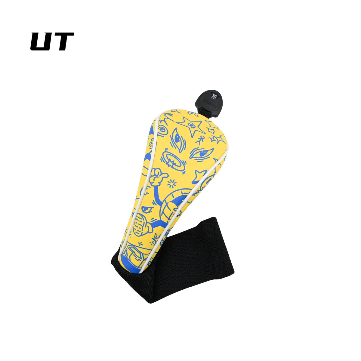 Golf Headcover Graffiti PU Leather for Driver Fairway Wood Head Cover Waterproof Durable Universal Fit Golf Club Head Protectors