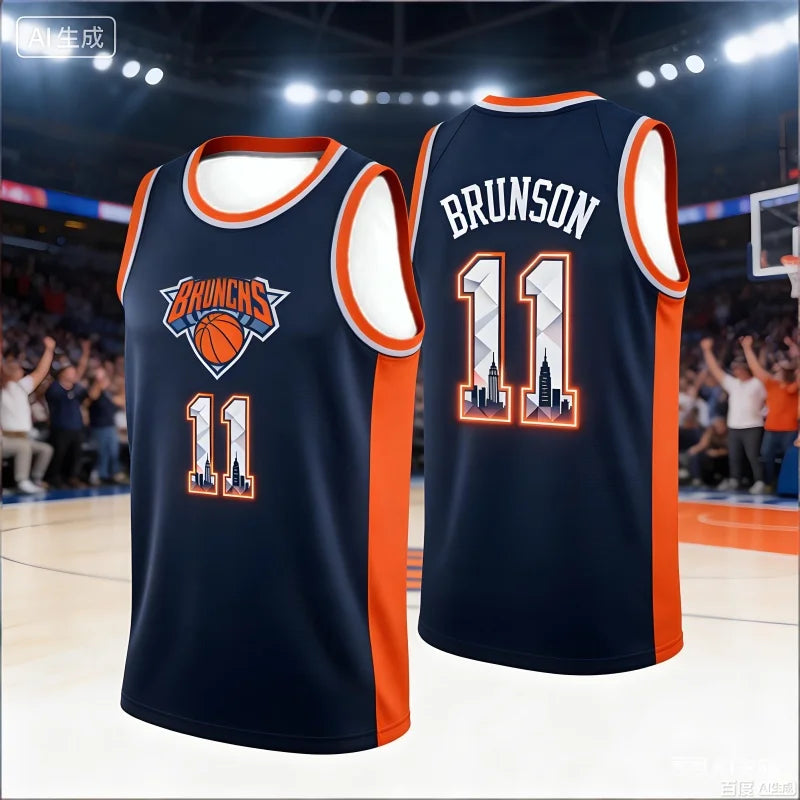 2026–27 New York Jersey Finals Champions Style Brunson #11 Towns #32 Bridges #25 Anunoby #8 Hart #3 Baksetball Jersey Fans Tops
