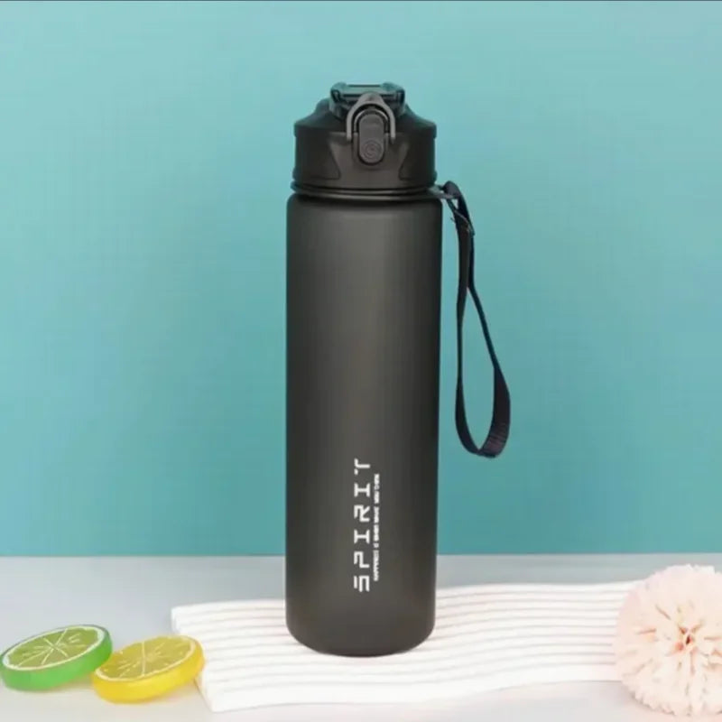 Sports Water Bottle with Time-Tracking Straw Leak Proof Locking Flip Cover for Easy Carry Ideal for Outdoor Adventures