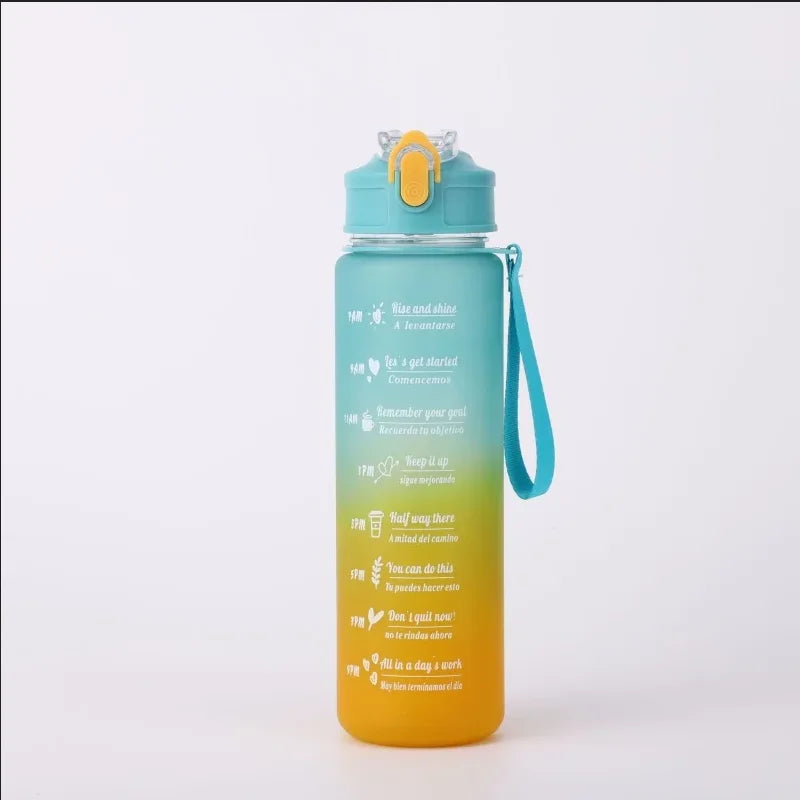Sports Water Bottle with Time-Tracking Straw Leak Proof Locking Flip Cover for Easy Carry Ideal for Outdoor Adventures