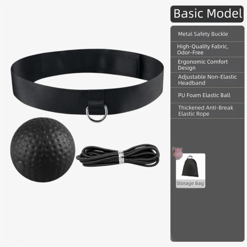 Portable 25g Reflex Punching Ball with Headband PU Boxing Training Ball Improve Speed Boxing Ball Hand Eye Coordination Training