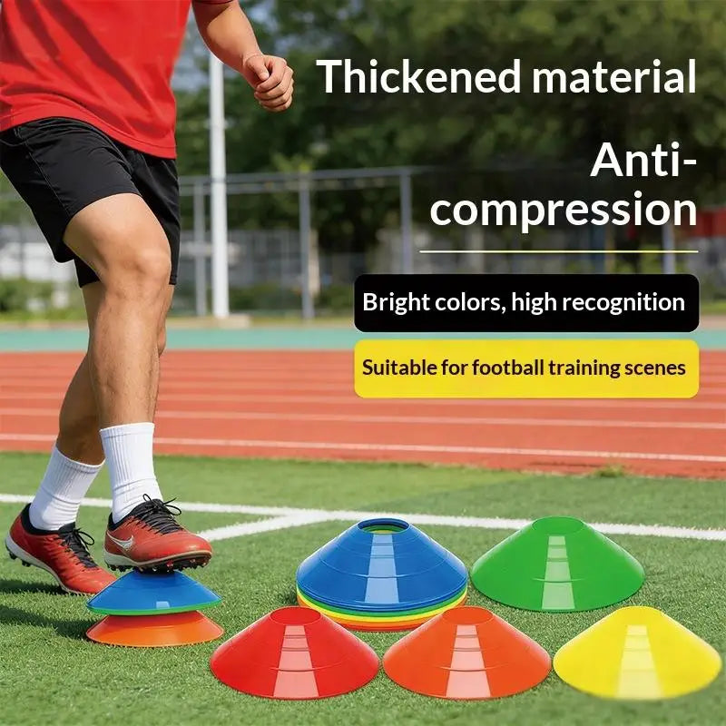 10PCS Agility Training Sports Cones 18cm Plastic for Soccer Basketball Football Footwork Drills Coaching