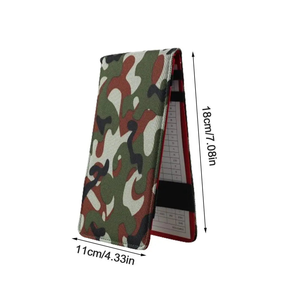 Golf Scorecard Book Sports Card Holder Golf Score Book Pencil Golf Log Book Oxford Cloth Golf Notebook Golf Journal Notebook