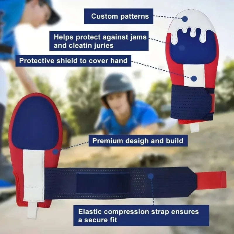 1 pc Baseball Sliding Baseball Breathable Glove Softball Guard Ergonomic Design Protecting Fingers for Basic Base Running