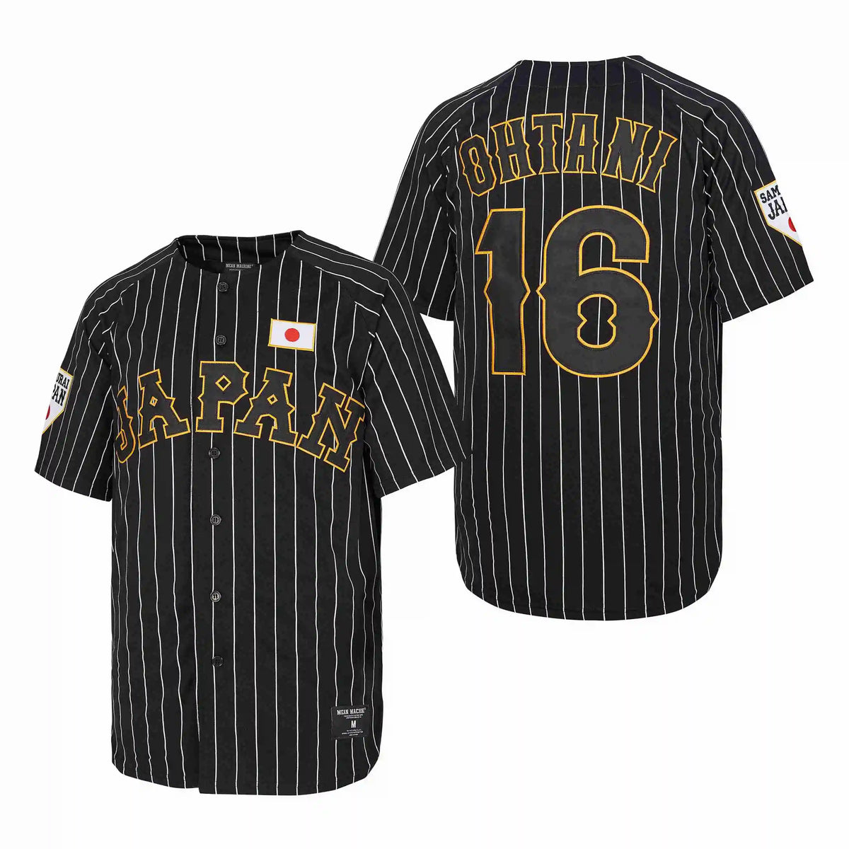 Baseball Jersey Japan 16 OHTANI Sewing Embroidery Cheap High-quality Outdoor Sportswear WHITE Black Stripe SAMURAI
