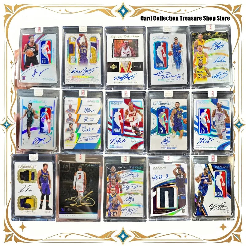 DIY Handmade NBA Basketball Trading Cards Kobe LeBron Luka Curry Durant Tatum Wade Star Collectible Cards for Basketball Fans