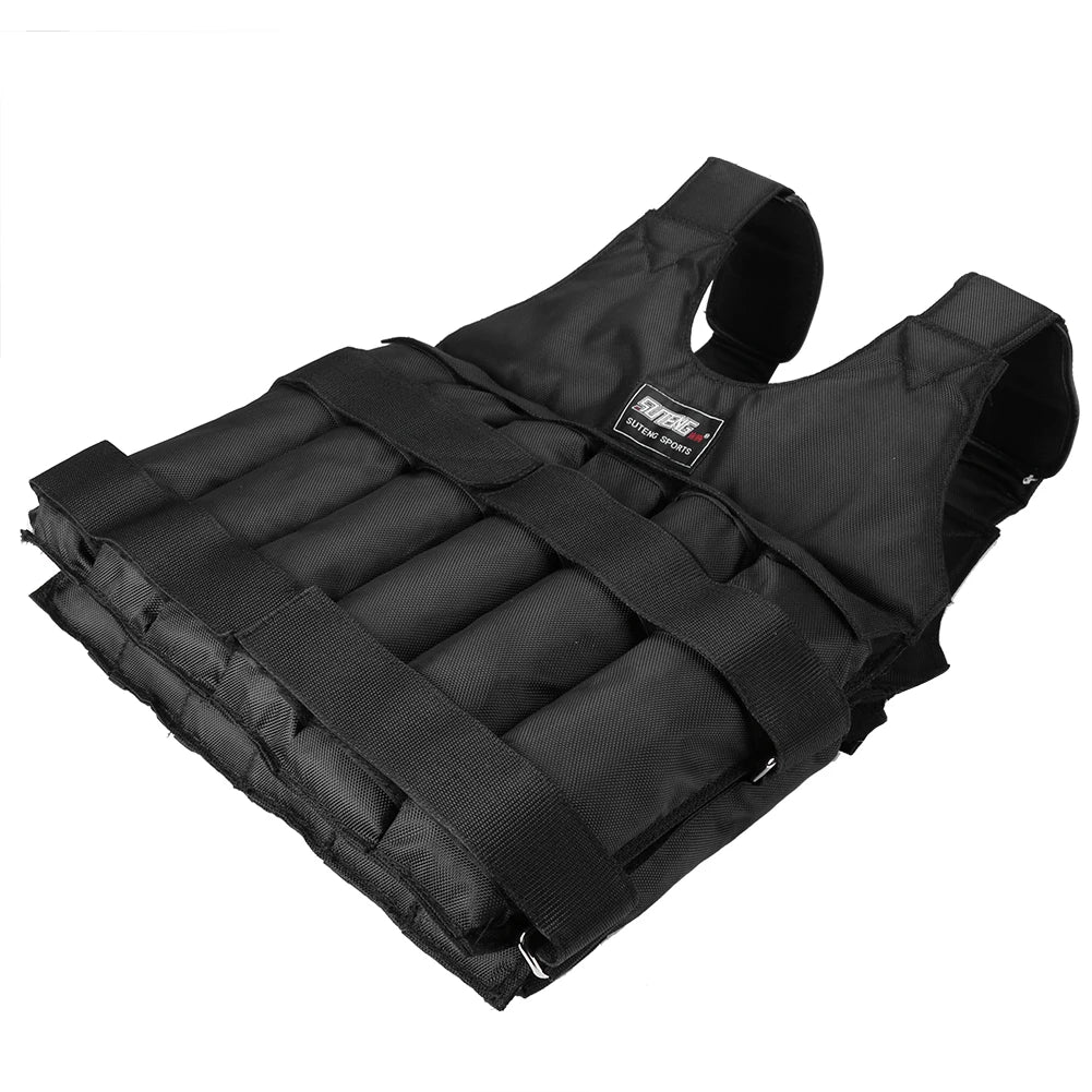 1 - 110LBS Adjustable Weighted Vest Running Loading Weighted Vest Training Workout Fitness Adjustable Waistcoat Jacket Man Women