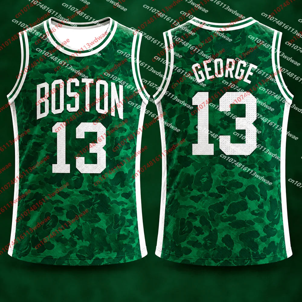 Tatum #0 Boston Classics Basketball Jersey Unisex Sleeveless Tank George 13 Vest For Men Women Basketball Sports Kid Tee