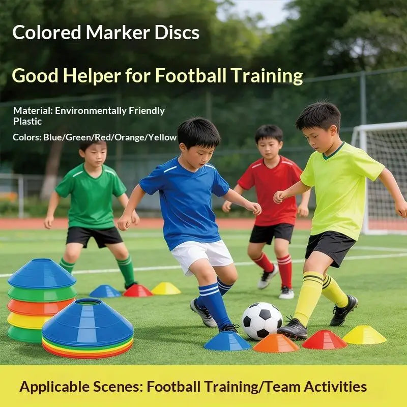 10PCS Agility Training Sports Cones 18cm Plastic for Soccer Basketball Football Footwork Drills Coaching
