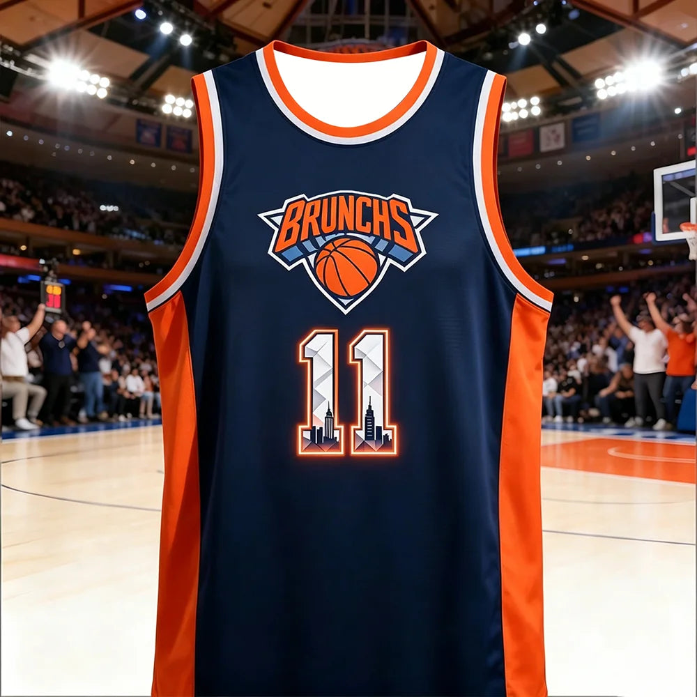Men's Jalen Brunson 3D AI Edition Basketball Vest #11 USA Lightweight Breathable Quick Dry Training Tank Top for Youth Kids