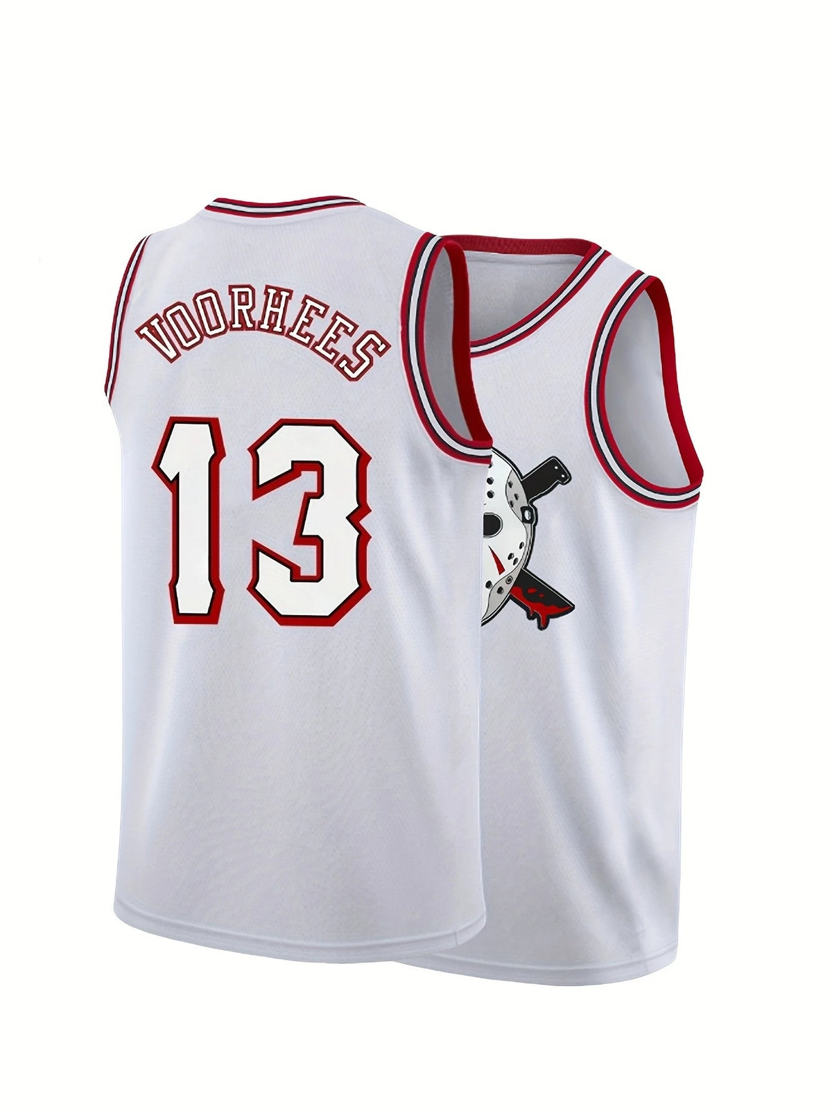 Basketball Jersey - White Base Blue Number Sleeveless Design Premium Team Apparel for Fans