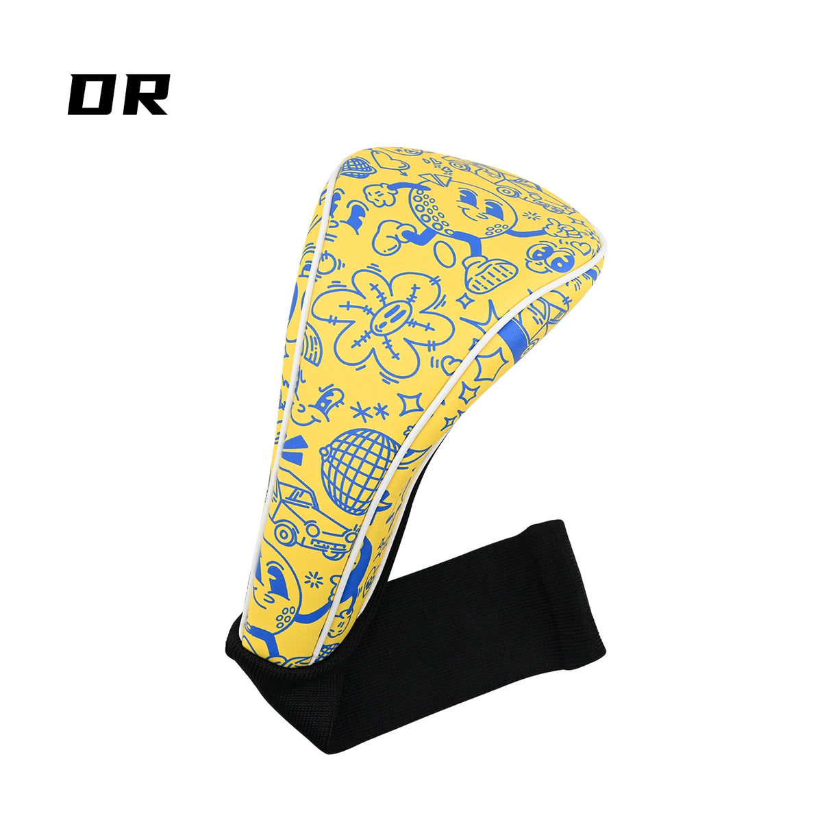 Golf Headcover Graffiti PU Leather for Driver Fairway Wood Head Cover Waterproof Durable Universal Fit Golf Club Head Protectors