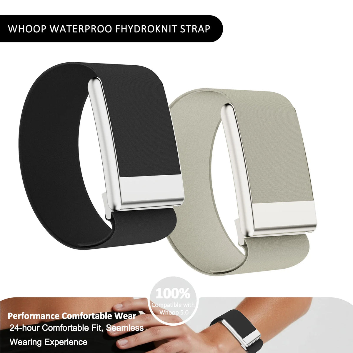 CoreKnit Wristband Waterproof Replacement Wrist Band Compatible for WHOOP 5.0, WHOOP ONE+PEAK, WHOOP MG