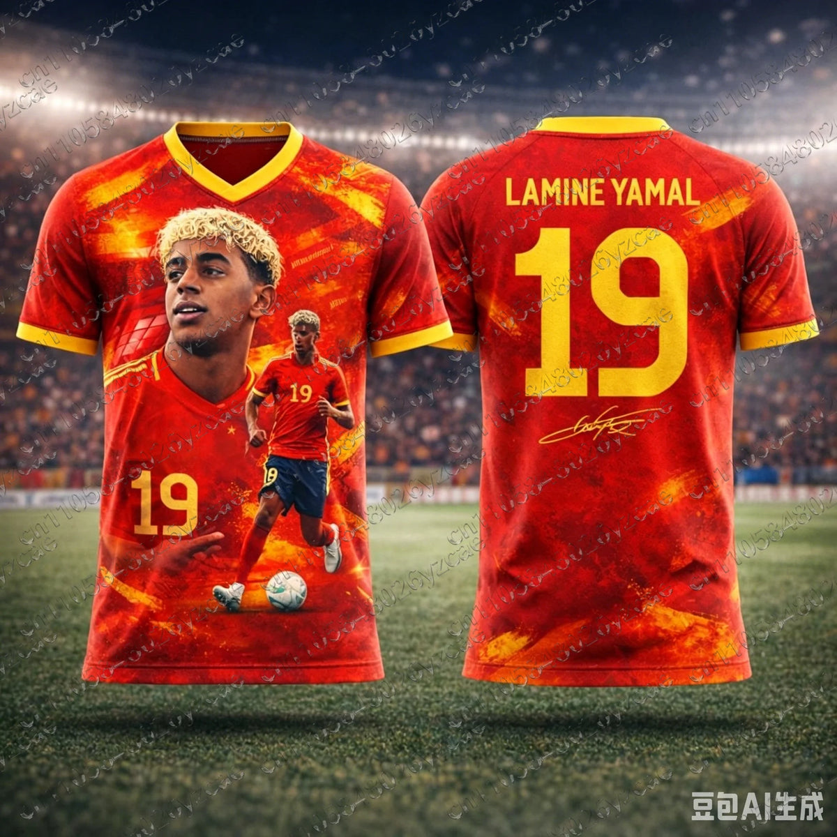 New YAMAL  Football Jersey Spanish Fan Gifts Training Top Summer Sports Men's T-Shirt Children's Clothing Jersey